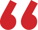 Red quotation marks on a black background.